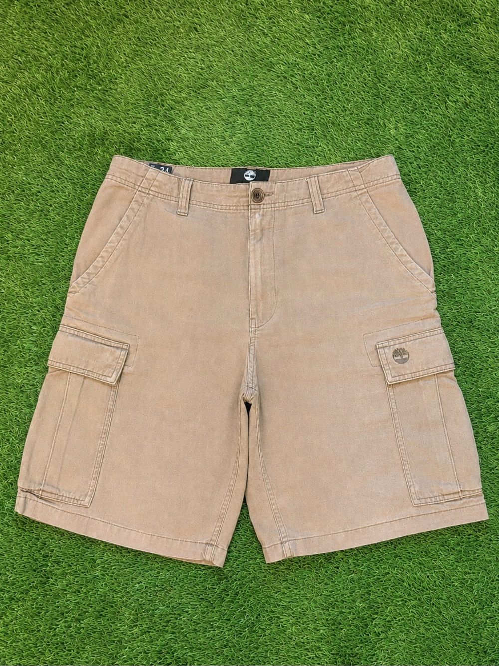 Timberland Beige Cargo Shorts Relaxed Fit Size 34